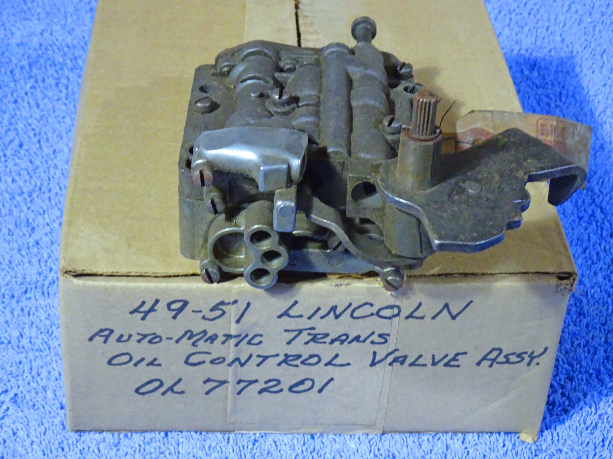 19491951 Lincoln Automatic Transmission Oil Control Valve Assembly NOS