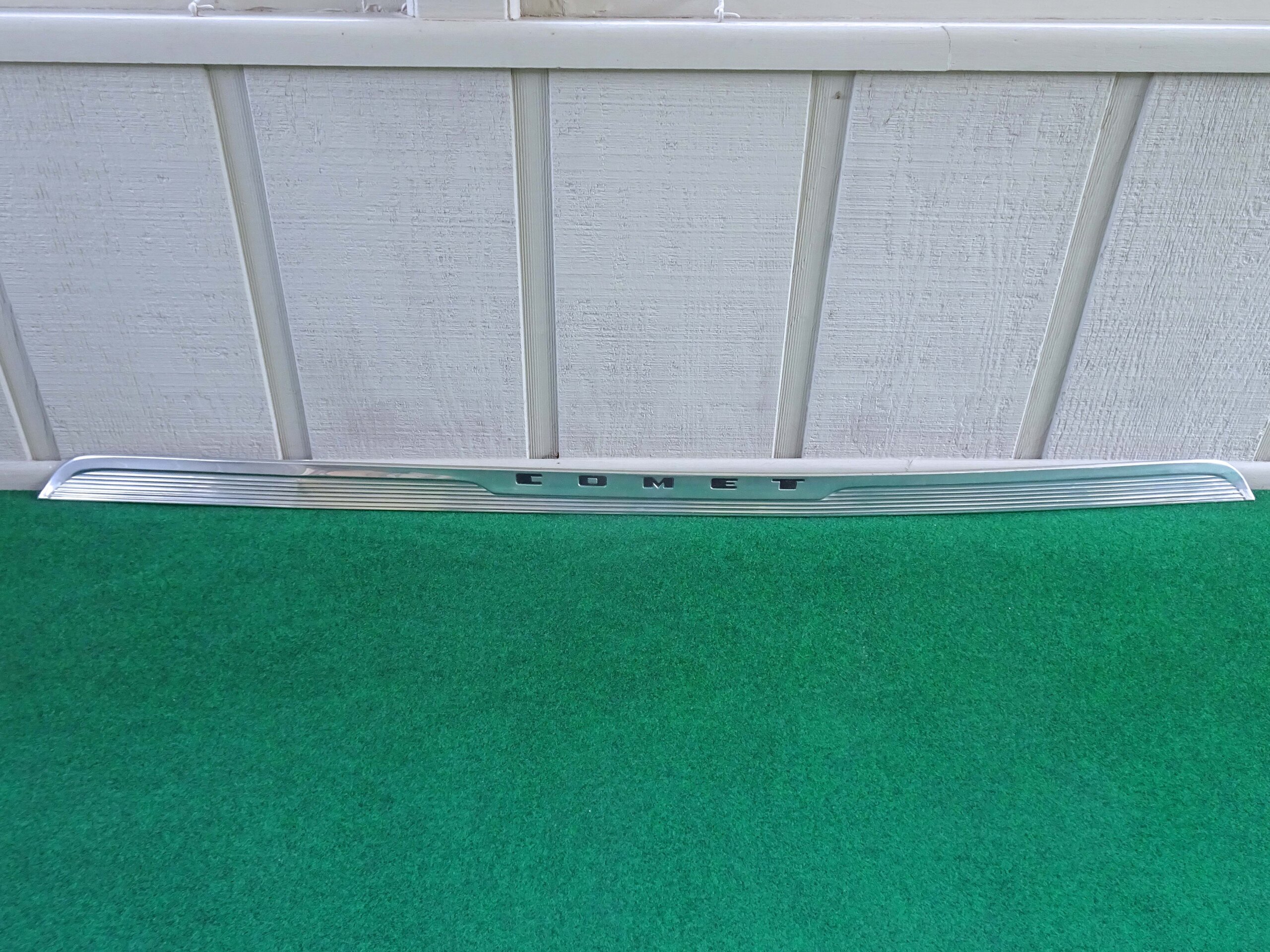 1961 Mercury Comet Chrome (Stainless Steel) Rear Tail Panel Moulding NOS