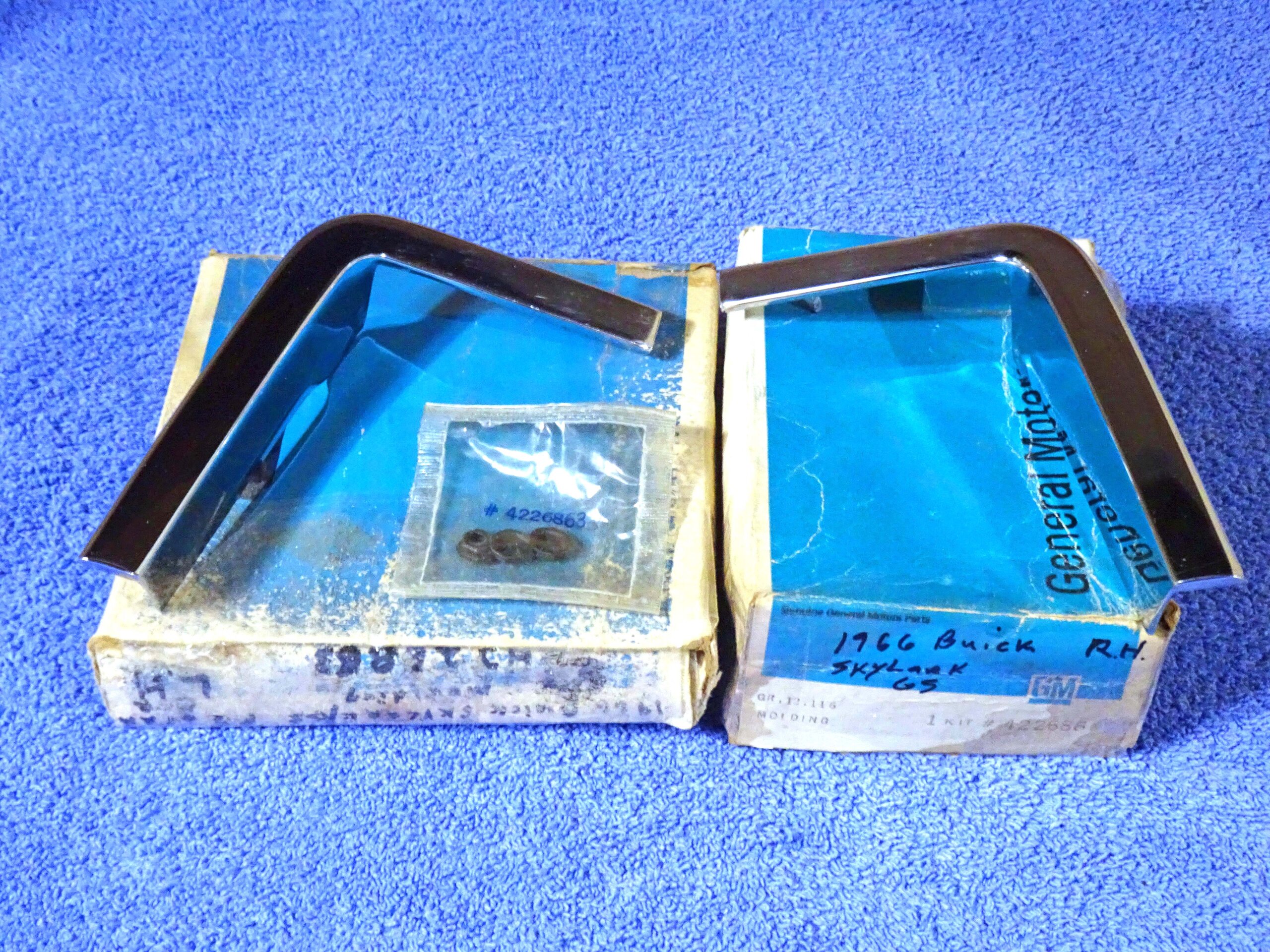 1966 Buick Skylark Gransport GS Rear of Rear Quarter Panel Chrome Extension Mouldings NOS