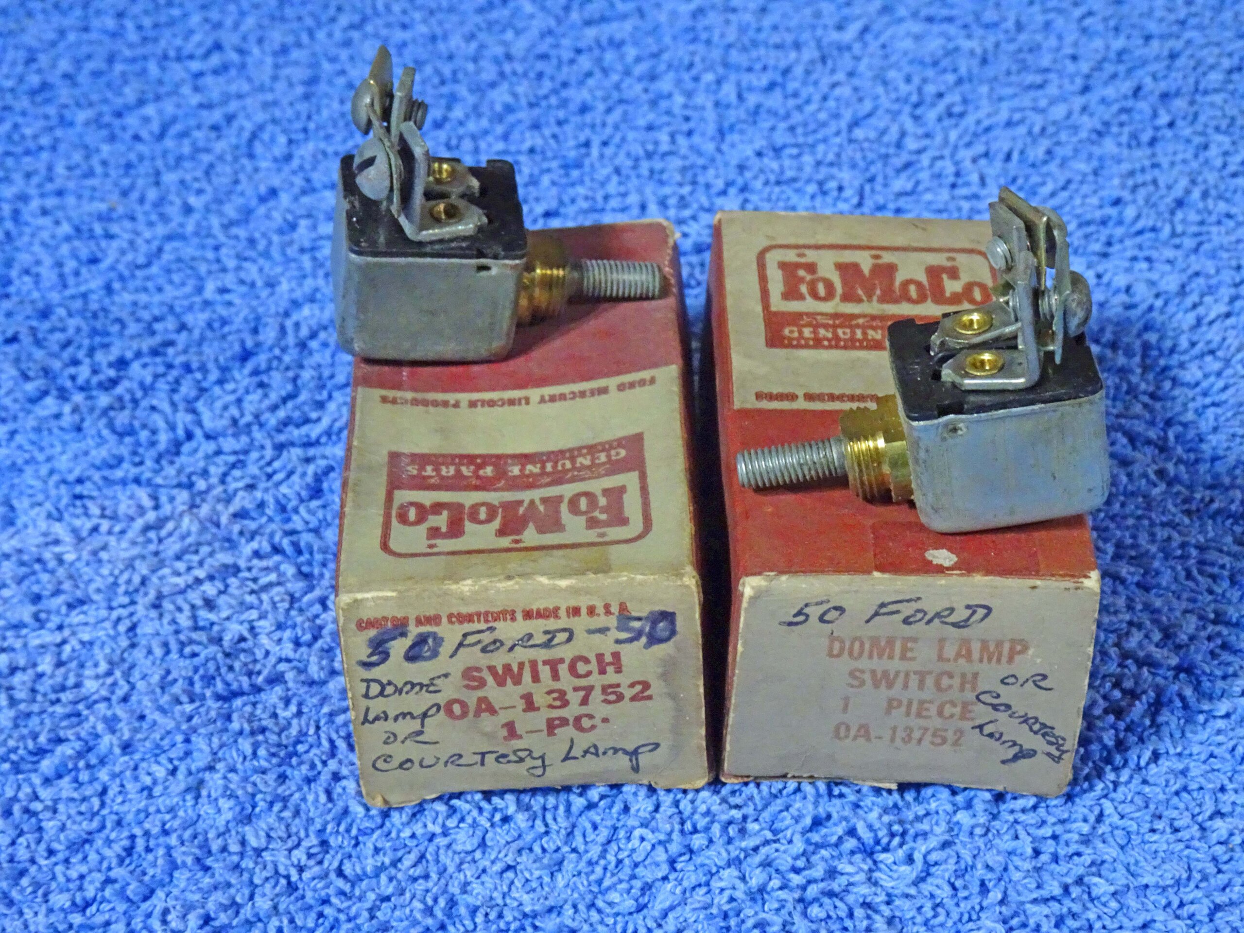 1950 Ford Dome Light Lamp or Courtesy Light Lamp Switches NOS