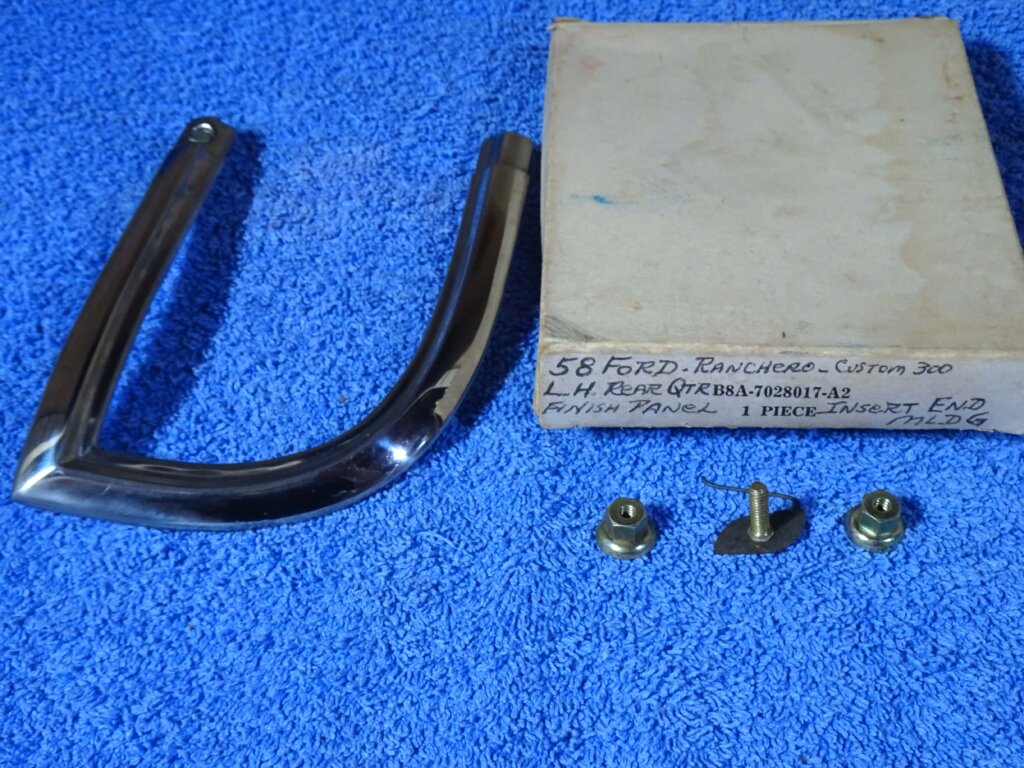 1958 Ford Ranchero Custom 300 Rear Quarter Finish Panel Insert End ...