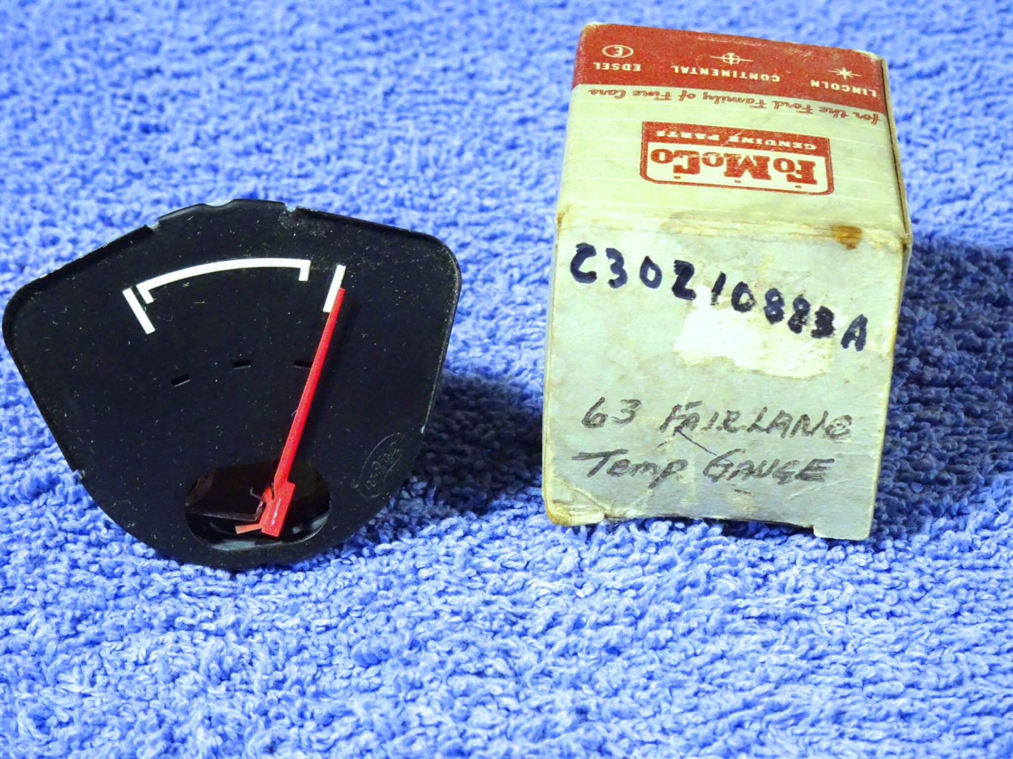 1963 Ford Fairlane FoMoCo Temperature Gauge NOS Classic NOS Parts