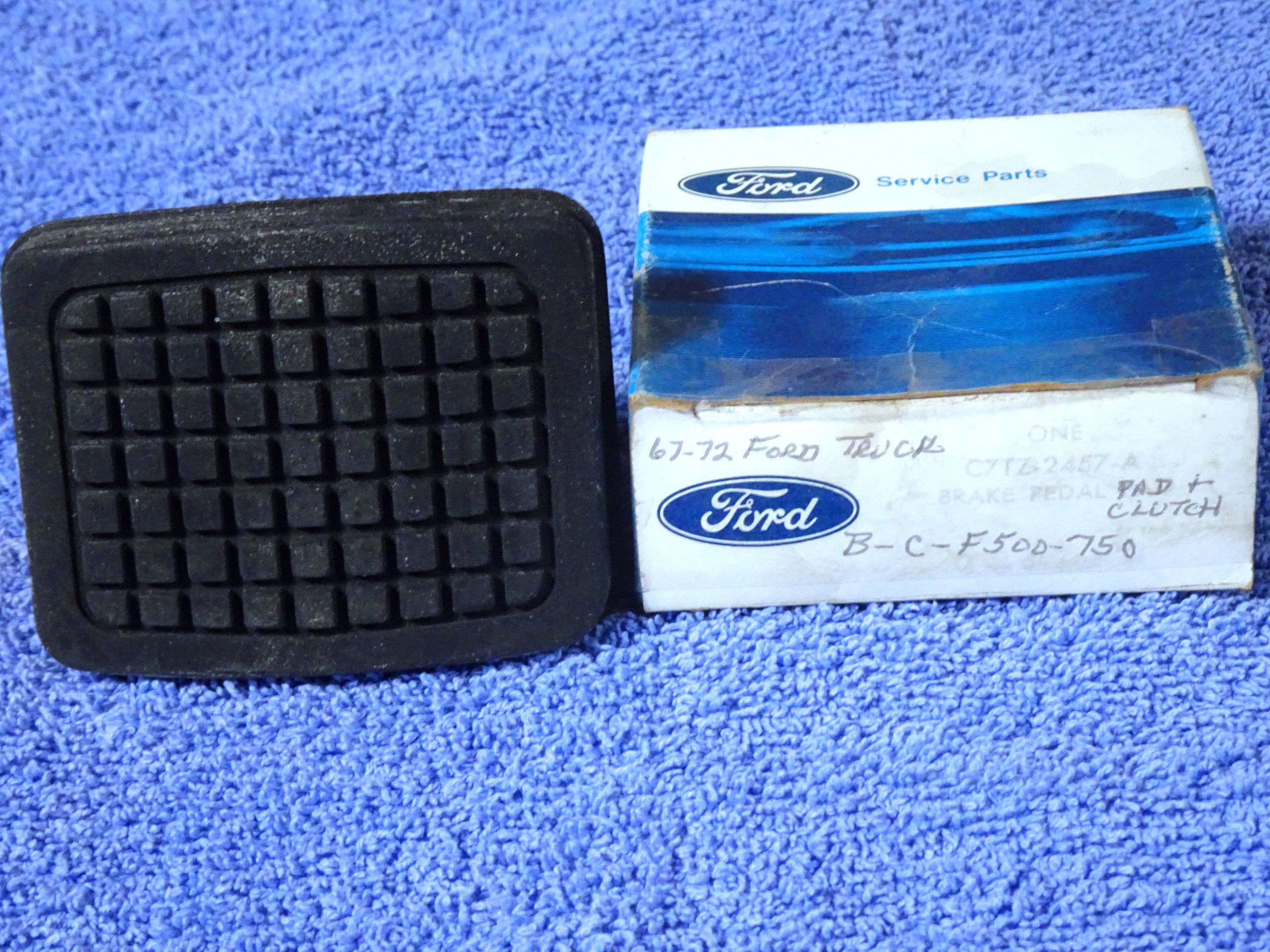 1967 1968 1969 1970 1971 1972 Ford Truck Clutch or Brake Pedal Pad NOS