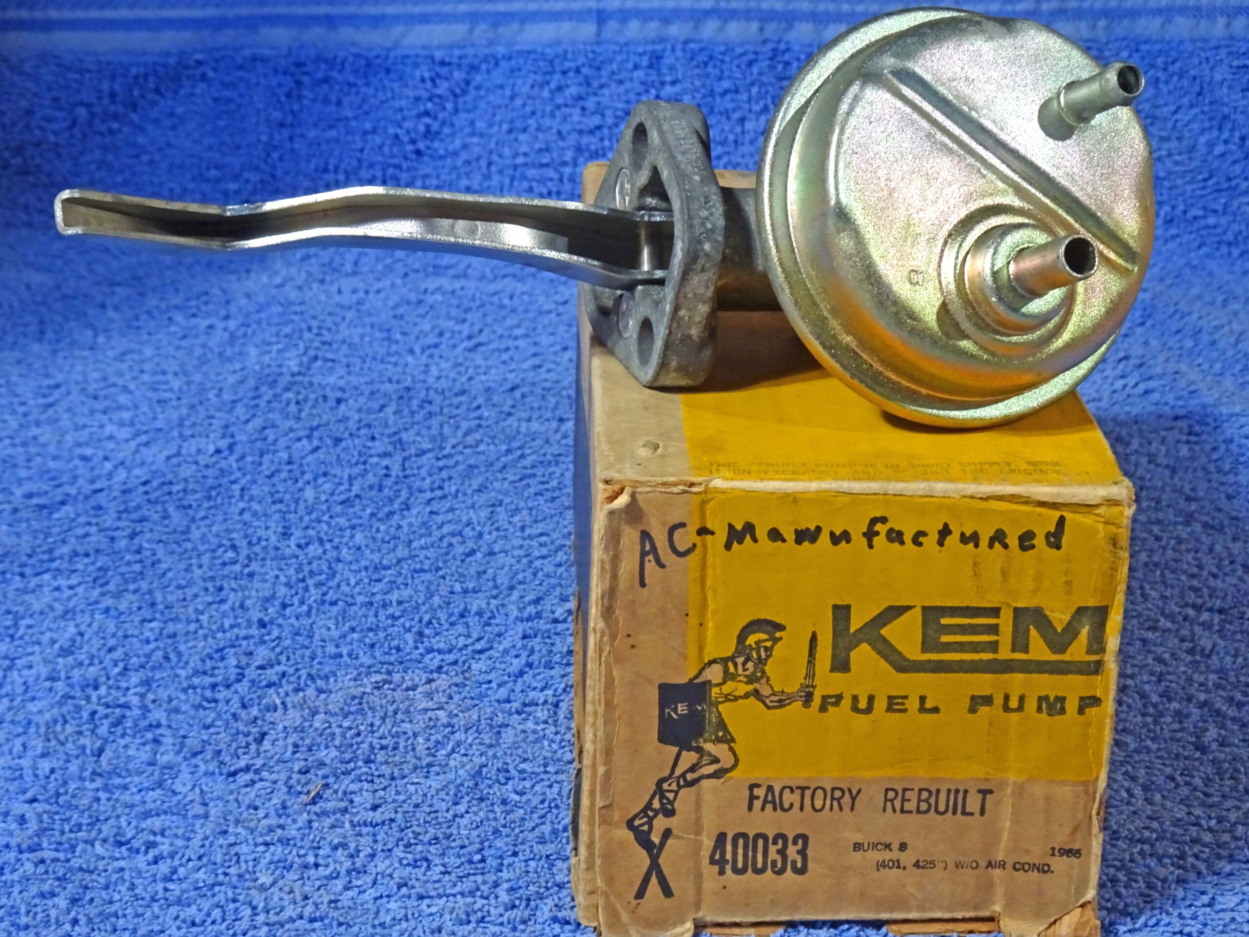 1966 Buick 8 (401 425) Factory Rebuilt KEM Fuel Pump NORS