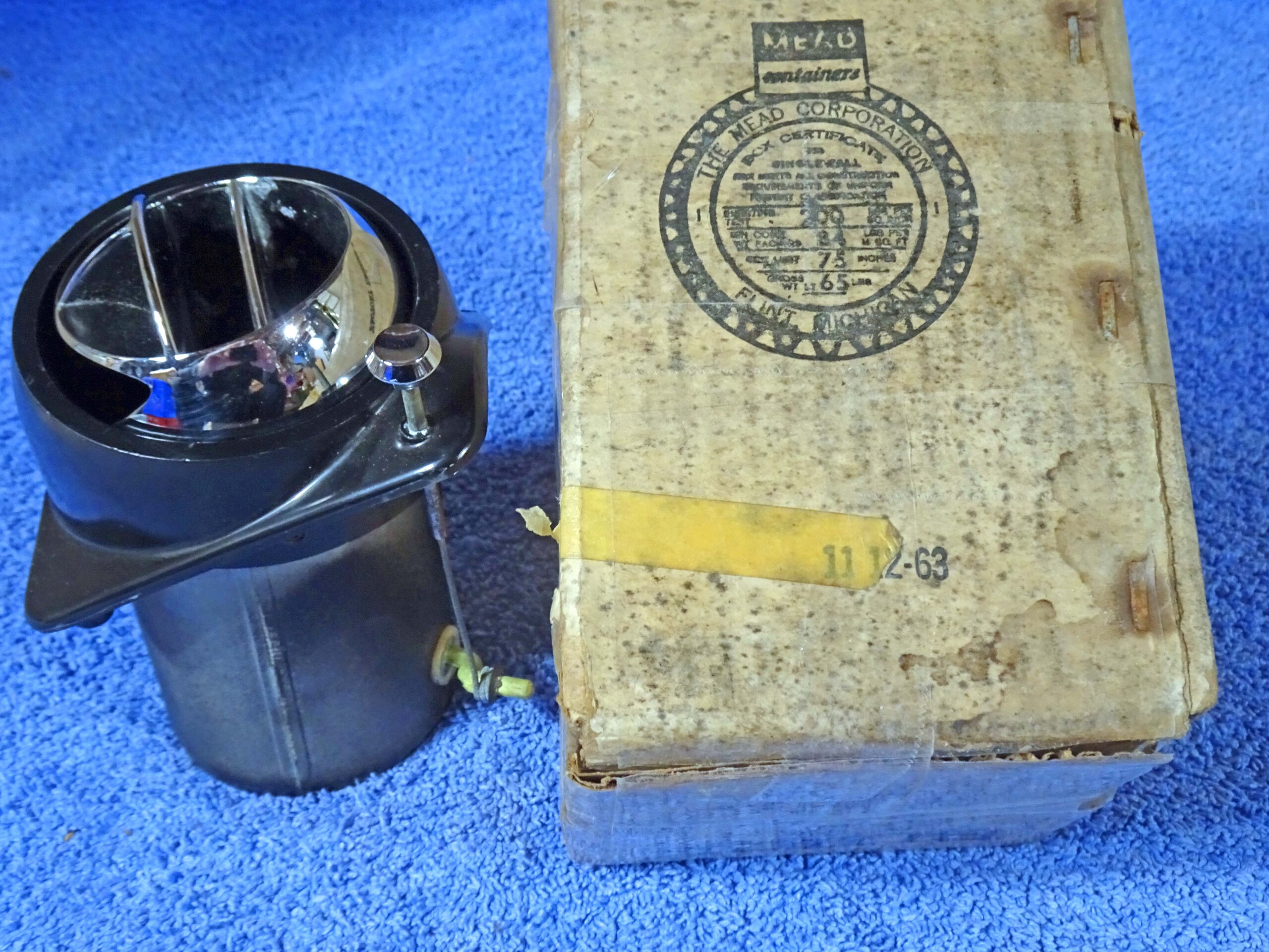 1961 1962 1963 Buick Chrome AC Air Conditioning Dash Vent Outlet Assembly NOS