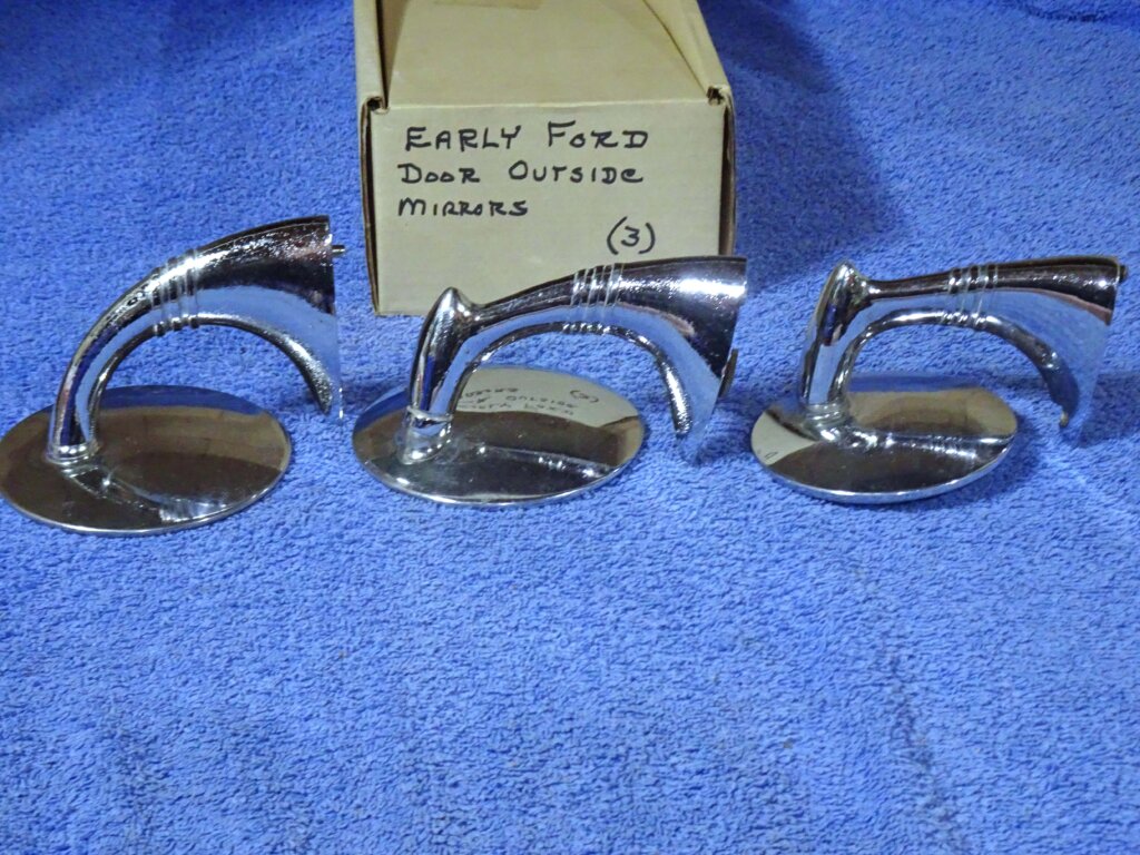 1940s 1950s Ford Chrome Outside Door Rear View Mirrors | Classic NOS Parts