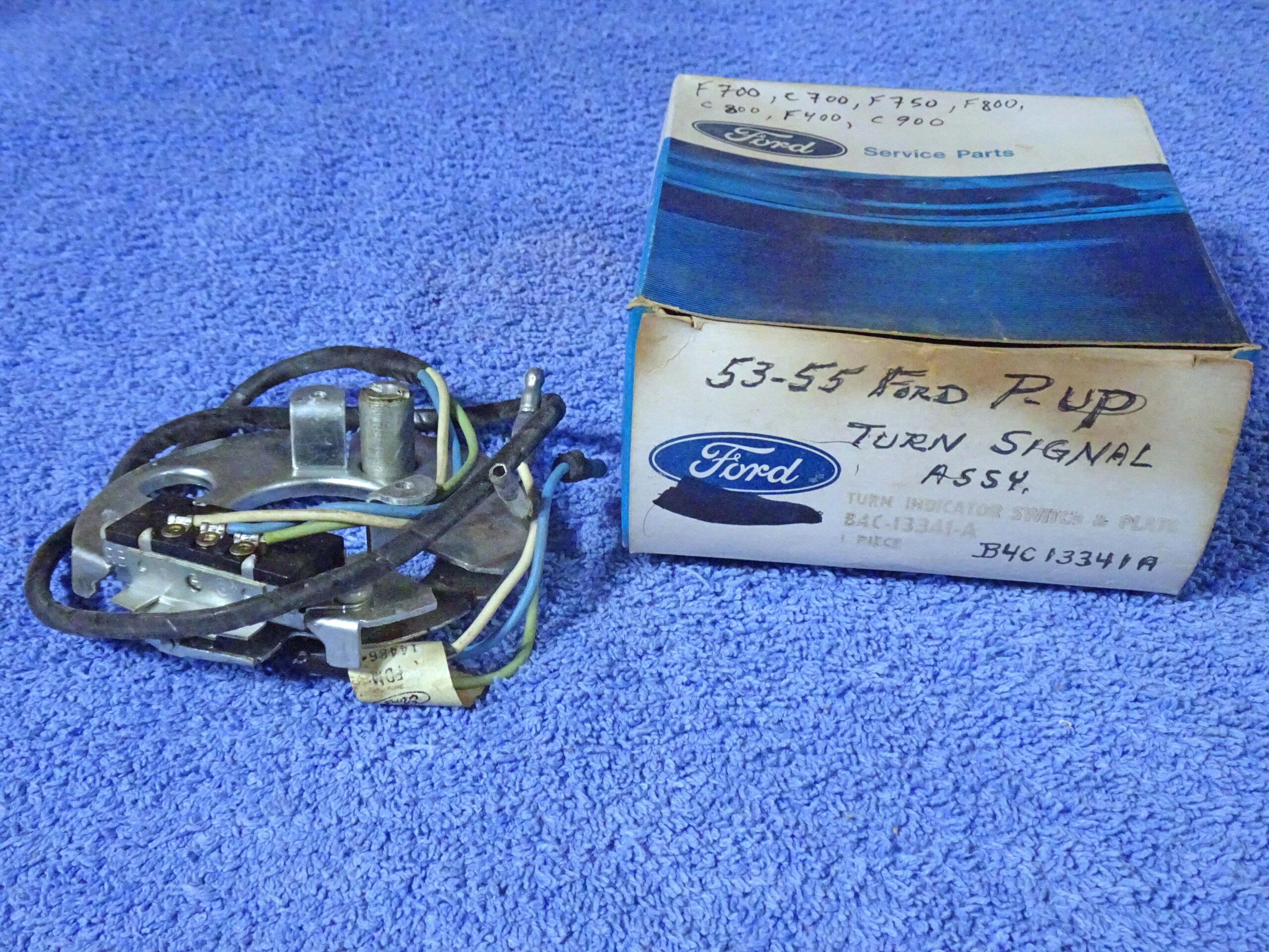 1953 1954 1955 Ford Truck Turn Signal Indicator Switch & Plate Assembly NOS