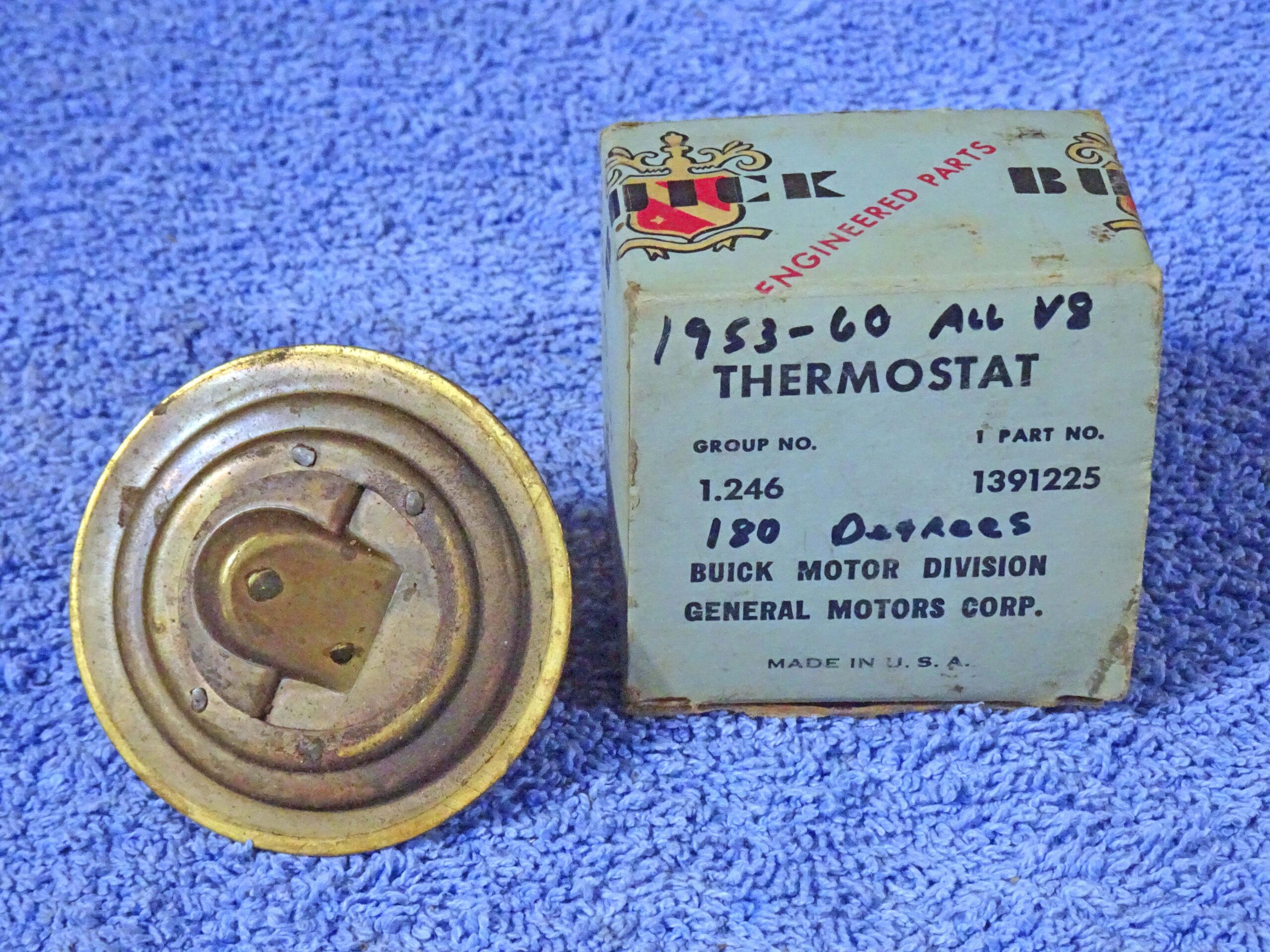 1953 1954 1955 1956 1957 1958 1959 1960 Buick V8 180 Degree Thermostat NOS