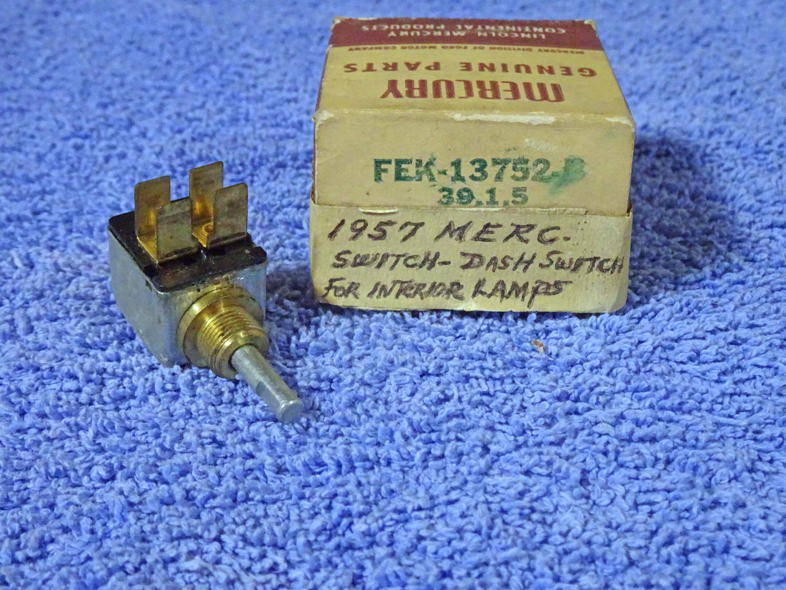 1957 Mercury Switch - Dash Switch for Interior Light Lamps NOS