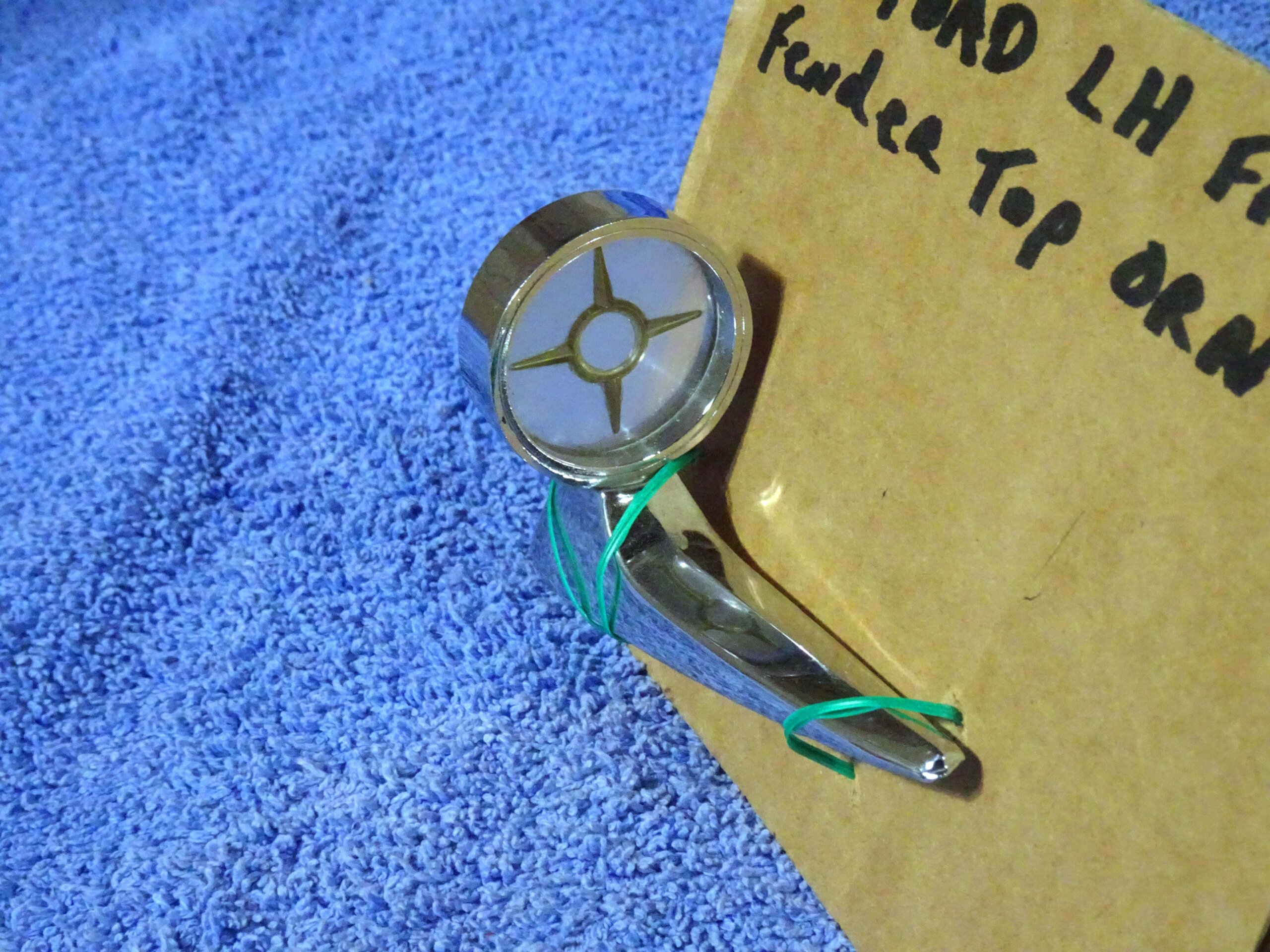 1960 Ford Chrome Front Fender Top Ornament NOS?