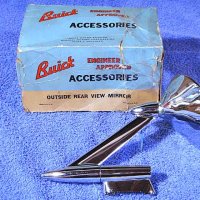 1956 1957 1958 Buick Accessory Outside Chrome Bolt On Mirror NOS
