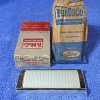 1958 1959 1960 Ford Passenger Ford Truck Thunderbird Interior Dome Light Lamp Chrome Bezel & Lens NOS