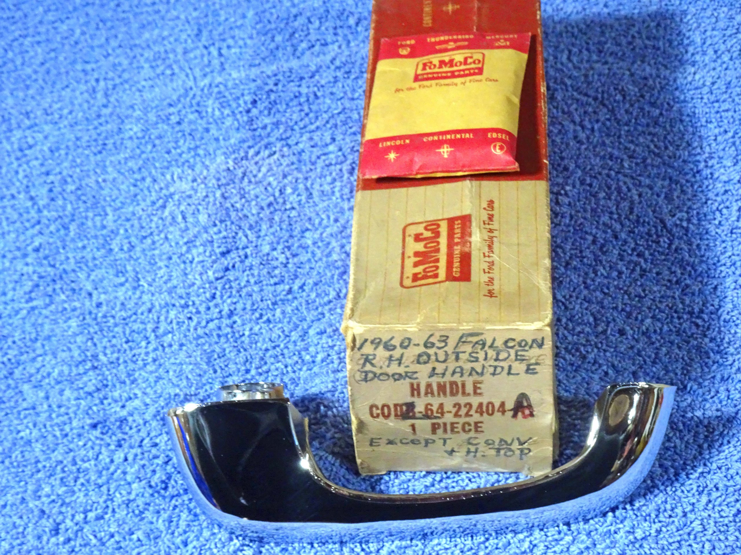 1960 1961 1962 1963 Ford Falcon Mercury Comet 1966 1967 Ford Bronco Chrome Outside Door Handle NOS