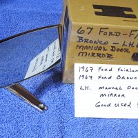1967 1968 Ford Fairlane Mustang Bronco Mercury Comet Chrome Outside Manual Mirror NICE