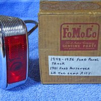 1948 1949 1950 1951 1952 1953 1954 1955 1956 Ford Panel Truck & 1941 Ford Passenger 12 Volt Chrome Tail Light Lamp Assembly NICE