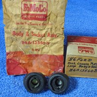 1956 Ford Rear License Plate Light Lamp Body & Sockets NOS