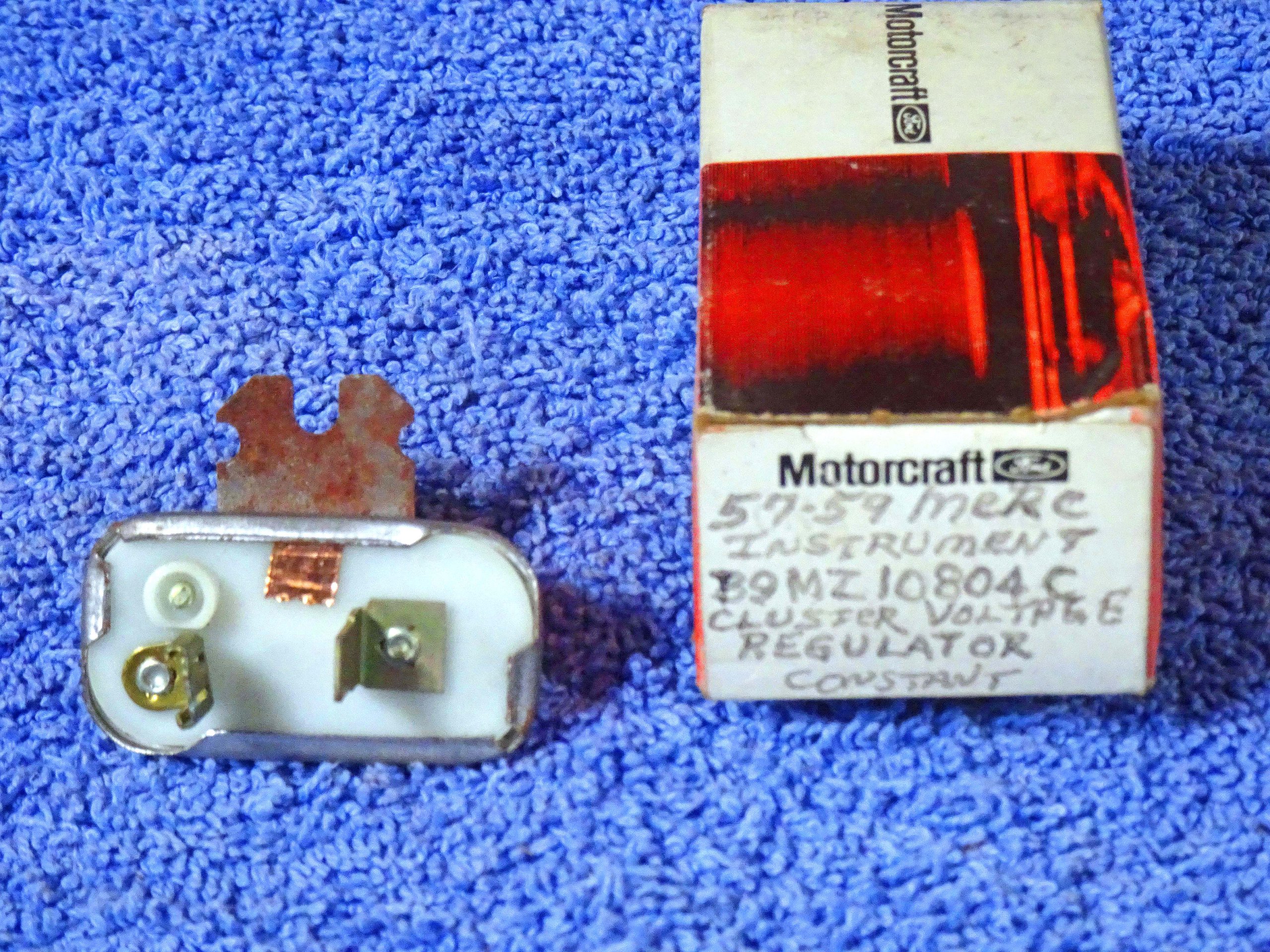1957 1958 1959 Mercury Instrument Panel Dash Cluster Voltage Regulator NOS