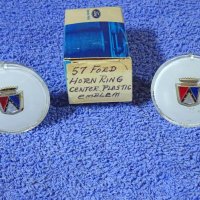 1957 Ford Horn Ring Button Center Emblems NICE