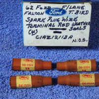 1962 Ford Spark Plug Wire Terminal Red Weather Rubber Seals NOS