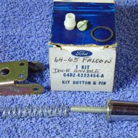 1964 1965 Ford Falcon Outside Door Handle Chrome Button & Pin Kit NOS