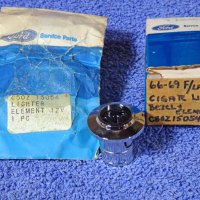 1966 1967 1968 1969 Ford Fairlane Cigar Cigarette Lighter Chrome Bezel & Element NOS