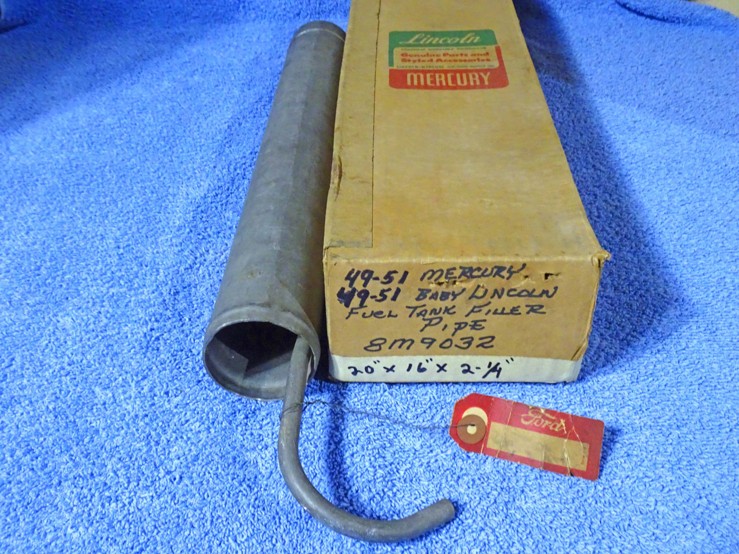 1949 1950 1951 Mercury Baby Lincoln Gas Fuel Tank Filler Pipe NOS
