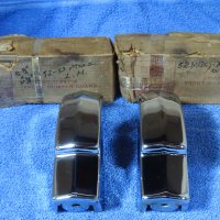 1952 1953 Mercury Lower Front & Lower Front Outer Chrome Bumper Guards NOS