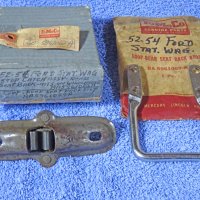 1952 1953 1954 1955 1956 Ford Station Wagon Rear Seat Stop Catch Assembly & Rear Seat Back Stop Chrome Loop NOS