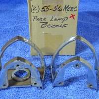 1955 1956 Mercury Front Park Light Lamp Chrome Bezels