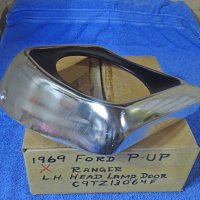 1969 Ford Truck Ranger Headlamp Bezel Door NICE