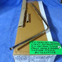 1955 Mercury Montclair 2 Door Hardtop, Sun Valley, Convertible Front Door Inside Front Lower L Shaped Chrome Moulding NOS