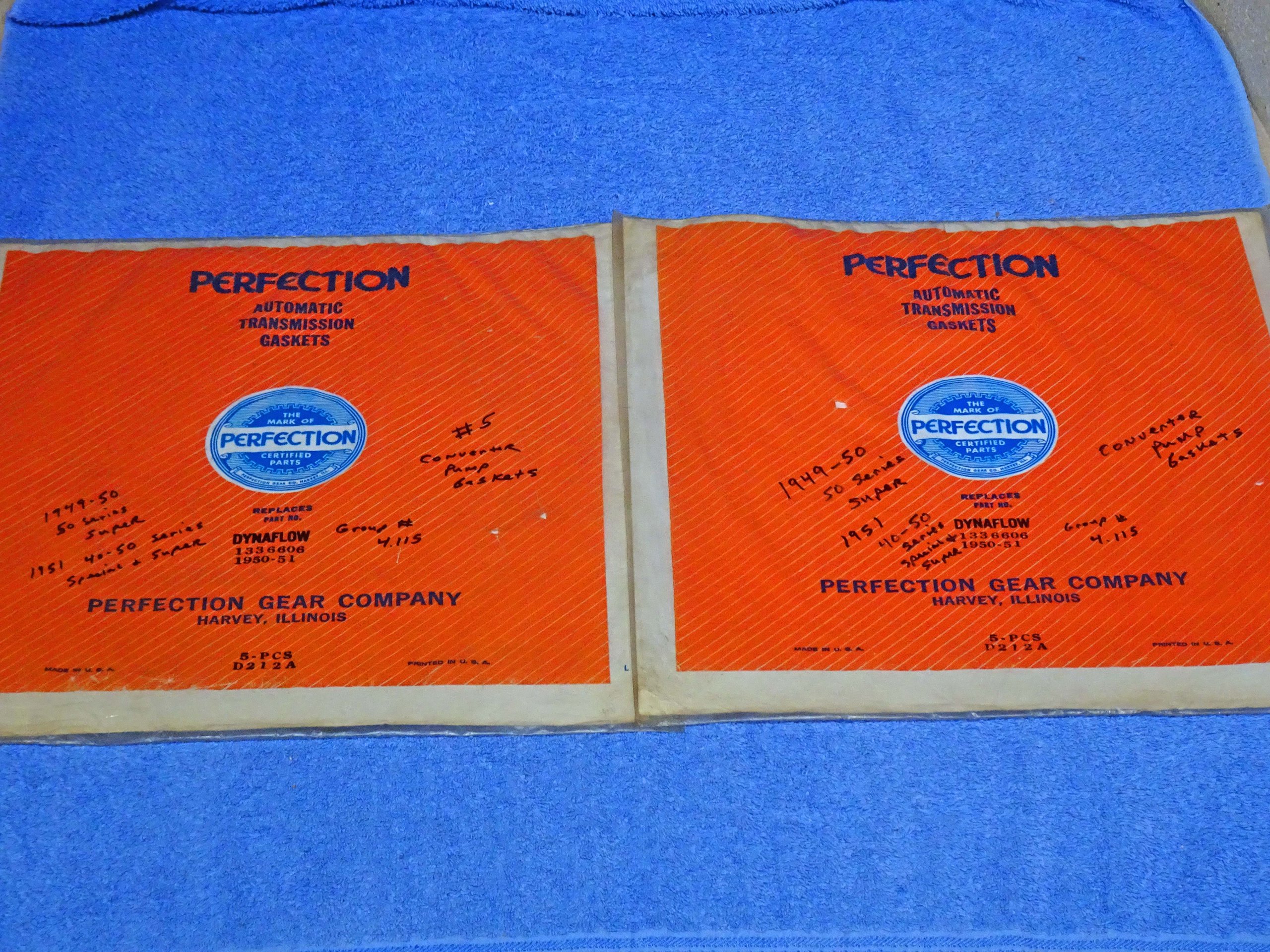 1949 1950 1951 Buick Super Special Dynaflow Converter Pump Gaskets NOS NORS