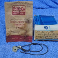 1954 1955 1956 Ford Temperature or Oil Dash Light Lamp Socket & Wiring NOS