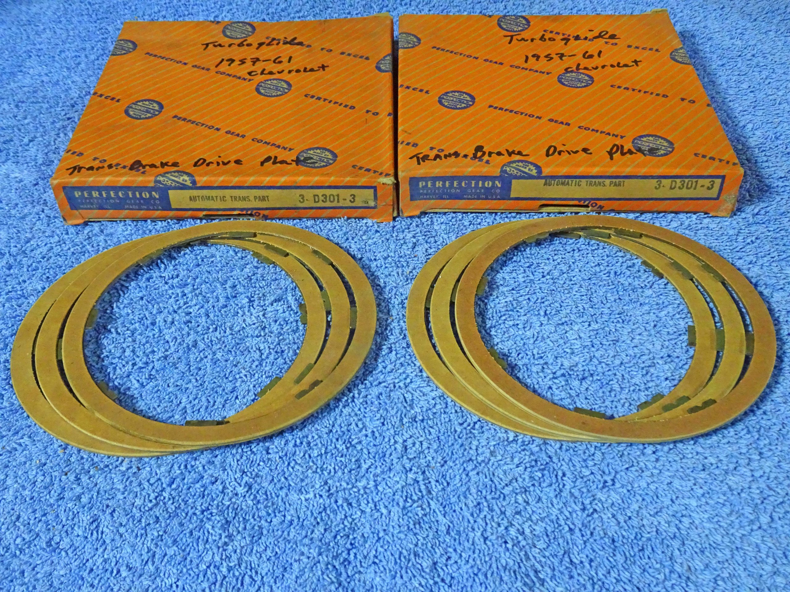 1957 1958 1959 1960 1961 Chevy Passenger Turboglide Transmission Brake Drive Plates NOS NORS
