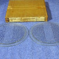 1920 1921 1922 1923 1924 1925 1926 1927 1928 1929 1930 UNITED LENS MONOGRAM TWIN BEAM 8-3/4" x 7-1/2"  Car or Truck Flat Glass Lenses NOS