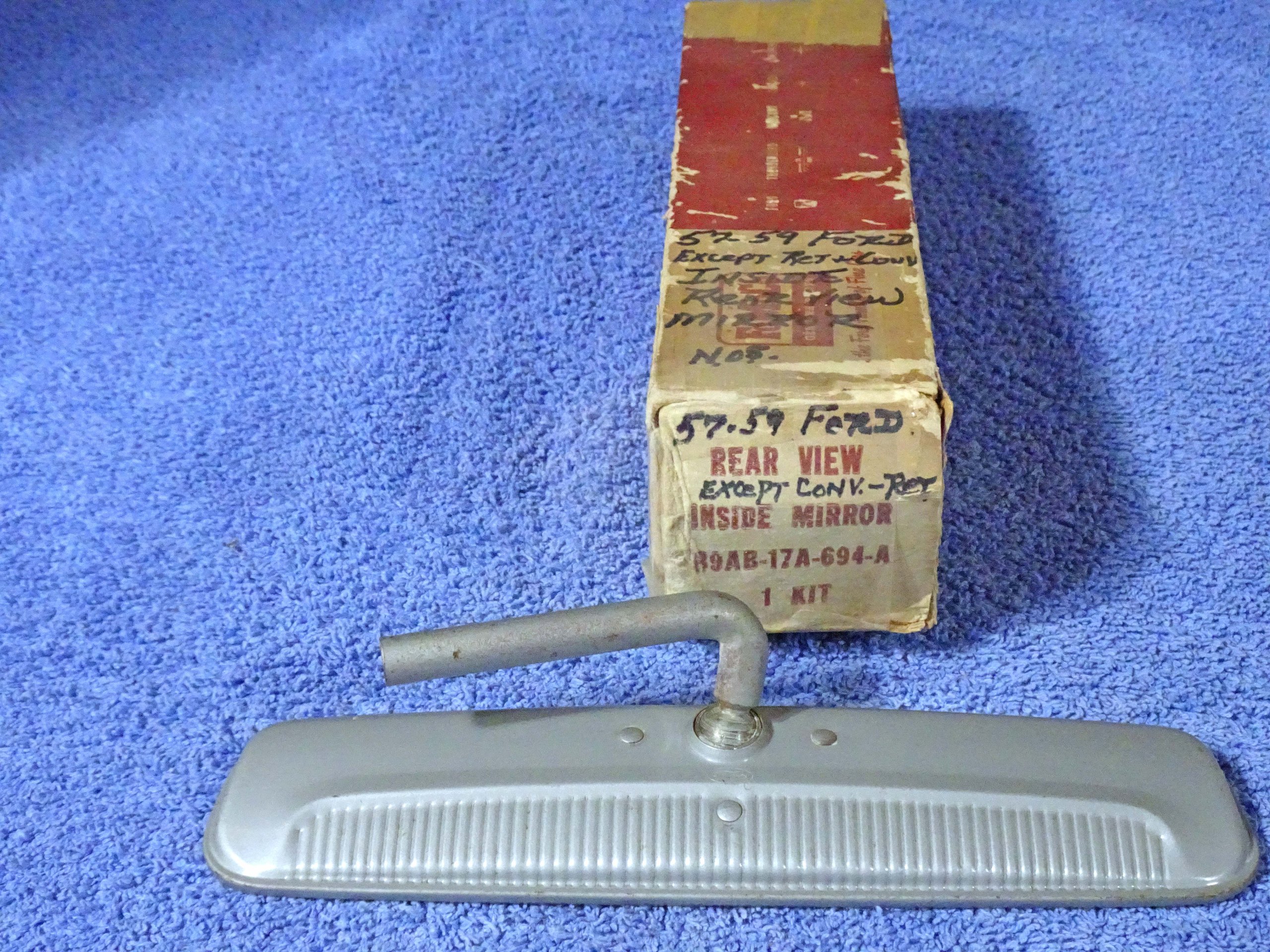 1957 1958 1959 Ford excluding Convertible & Retractable Hardtop Chrome Inside Rear View Mirror NOS