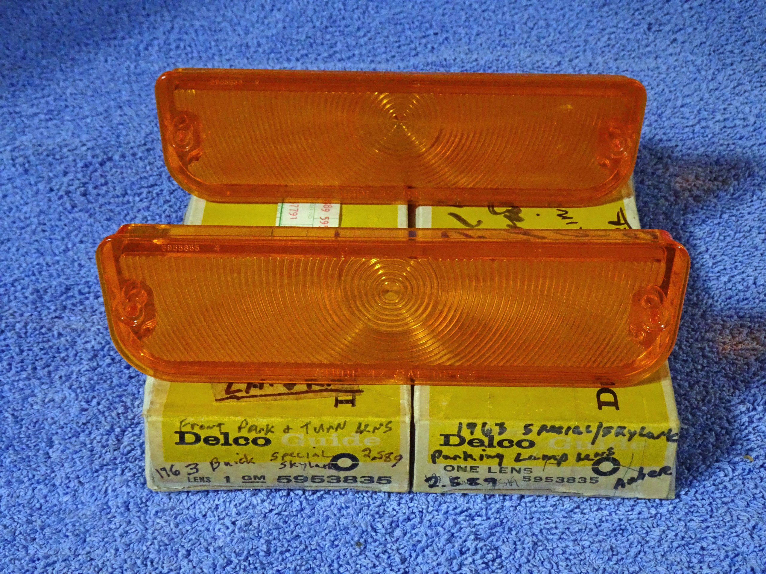 1963 Buick Special Skylark Park Light Lamp Lenses NOS