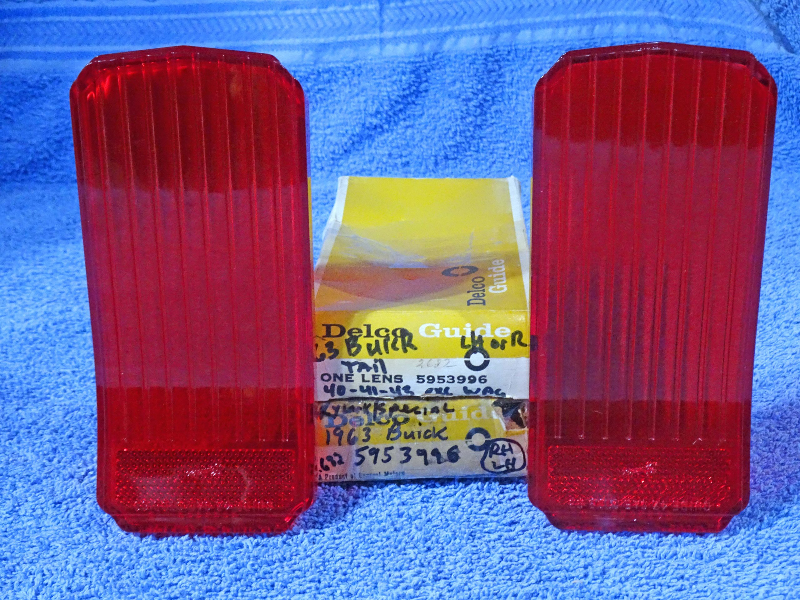 1963 Buick Special Skylark Tail Light Lamp Lenses NOS