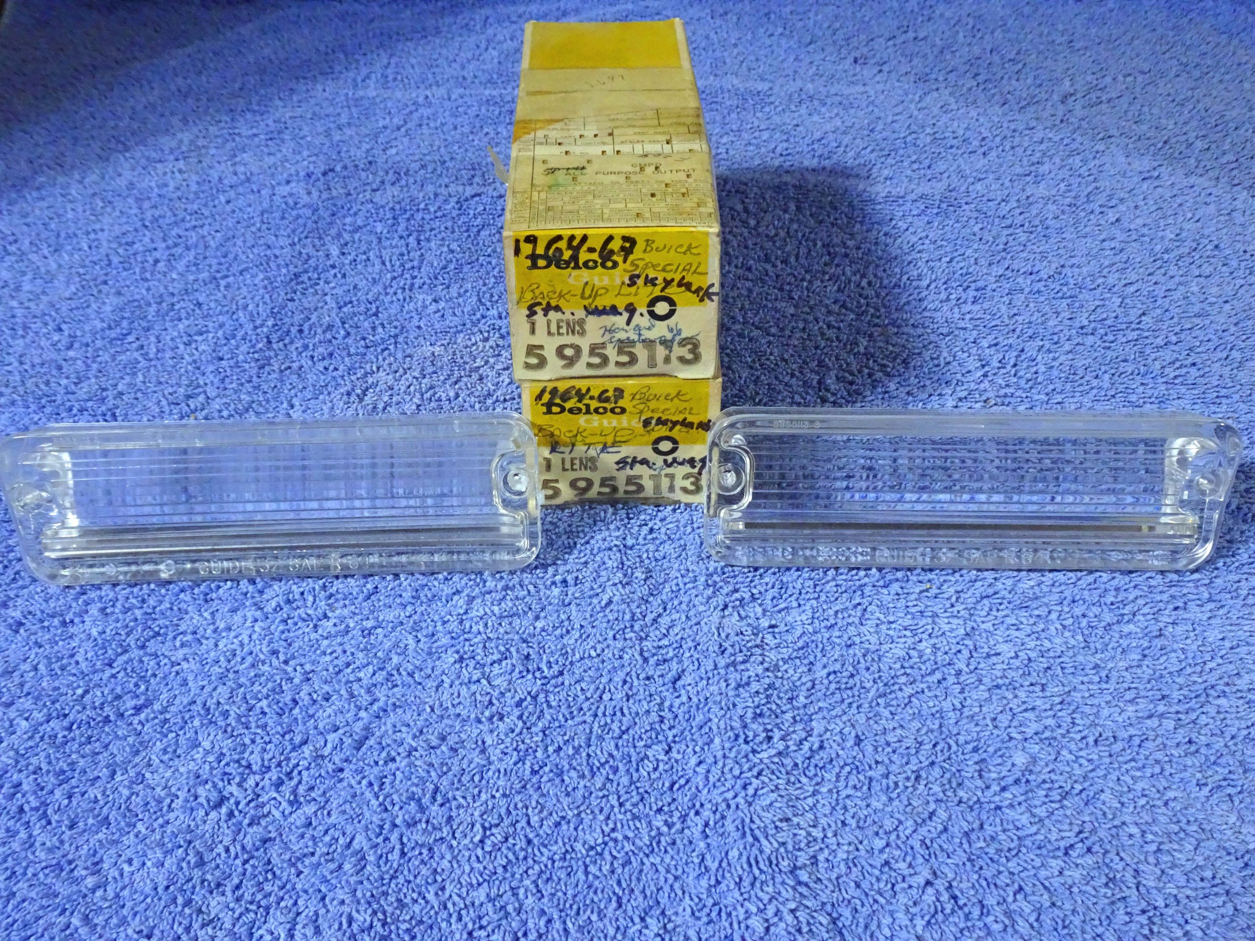 1964 1965 1966 1967 Buick Special Skylark Station Wagon & Sportwagon Backup Light Lamp Lenses NOS