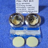 1966 1967 GM Buick Rear Quarter Inside Sail Panel Courtesy Reflector Light Lamp Body & Lenses NOS