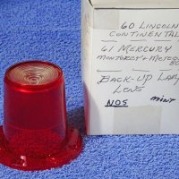 1960 Lincoln Continental 1961 Mercury Monterey Meteor 800 1963 Mercury Comet Backup Light Lamp Lens NOS