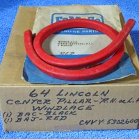 1964 Lincoln Center Pillar BAJ-RED Windlace NOS