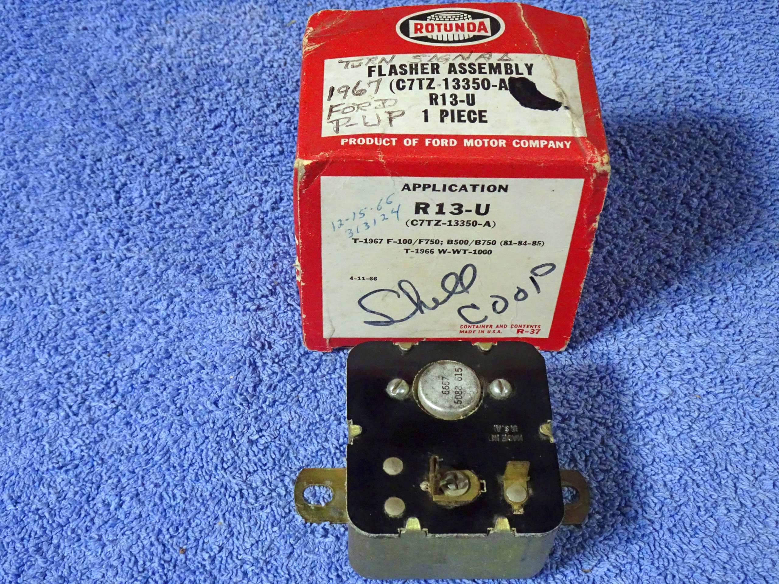 1966 1967 Ford Truck ROTUNDA Accessory Turn Signal Flasher Assembly NOS
