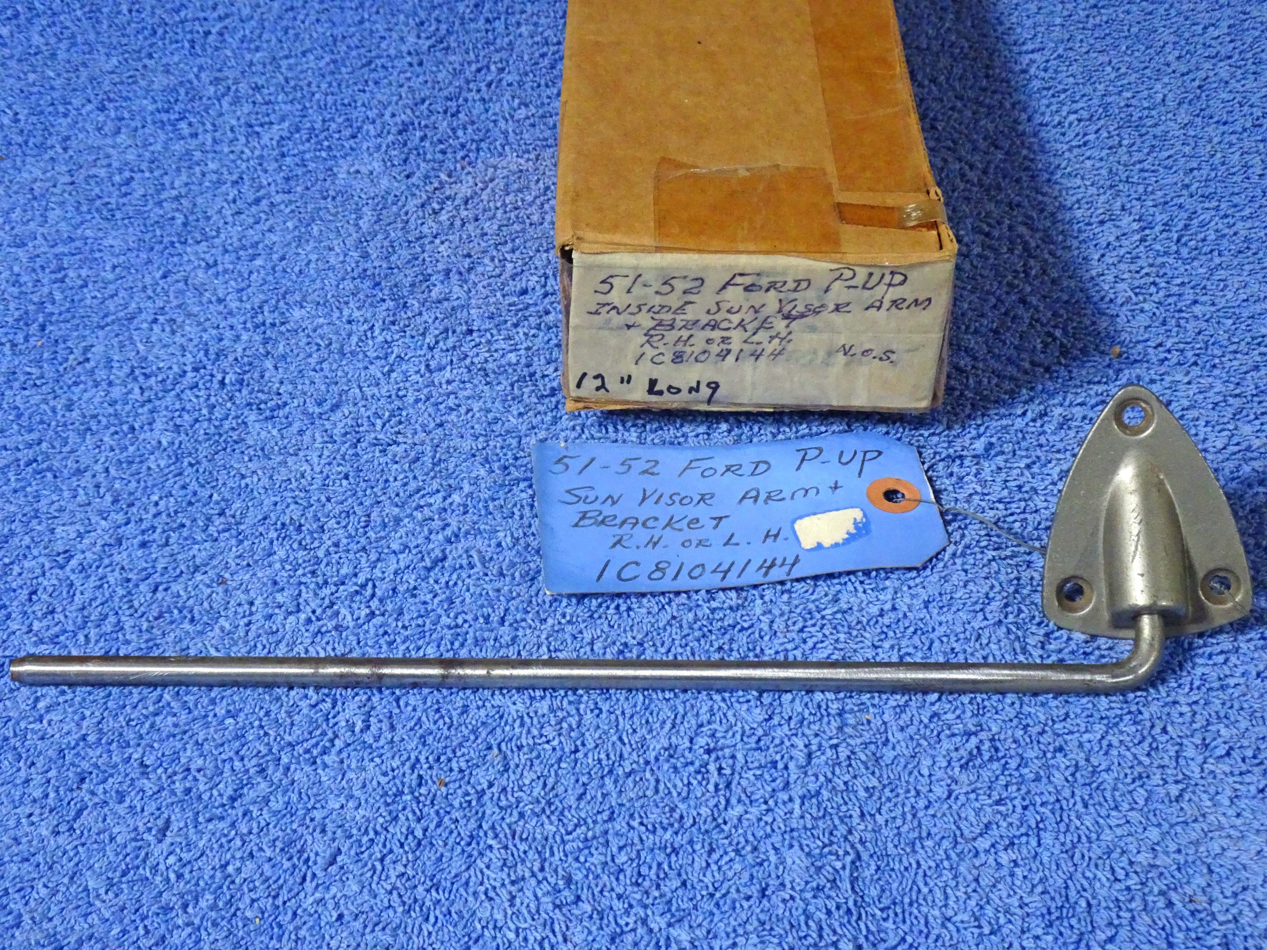 1951 1952 Ford Truck Inside Sun Visor Arm & Bracket NOS